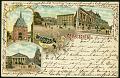 Aachen Theater Heimatbeleg alte Ansichtskarte Litho