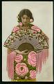 Femme Brodee Art Deco NOYER carte postale ancienne