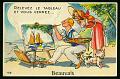 Beauvais Peintre carte a systeme postale ancienne