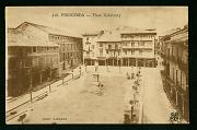 Puigcerda Place Cabrinety tarjeta postal antigua