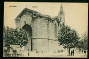 Decazeville L eglise Carrosse vehicule carte postale ancienne