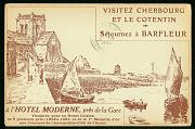 Barfleur HOTEL MODERNE carte postale ancienne