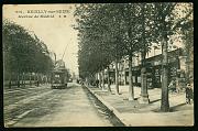Neuilly Tramway Avenue de Madrid carte postale ancienne