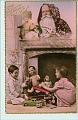 Enfants Papa Noel Jouet Carte postale ancienne