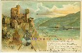 Bingen Trechtingshausen Rheinstein Willy St�wer Ritter Litho