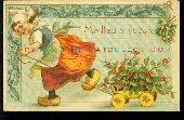Meilleurs voeux 1910 Carte postale ancienne