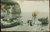 76 Yport F�camp bateau parasol Carte postale ancienne