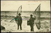 P�cheurs de crevettes chocolat Carte postale ancienne