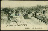 44 Nantes Gare wagon Locomotive Carte postale ancienne