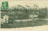 09 Pamiers Rue Jardin Usines Carte postale ancienne