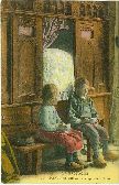 29 Pont-L�Abb� enfants sabot LIT Carte postale ancienne