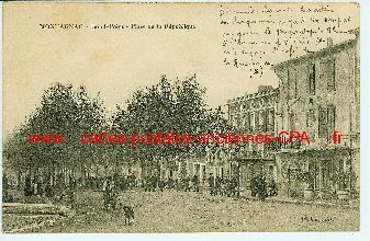 34 Montagnac Cafe Renaissance FICHET Carte postale ancienne