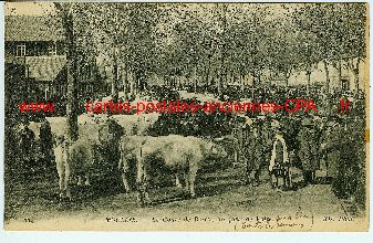 03 Moulins Foire March� Cours Bercy Carte postale ancienne
